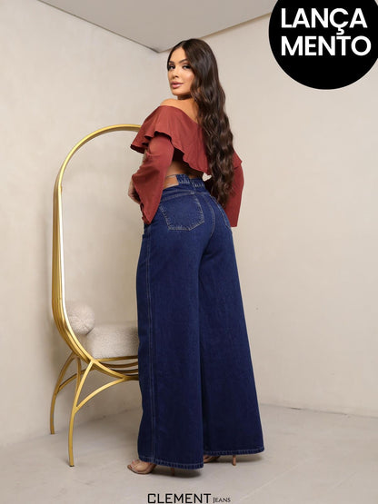 Calça Pantalona jeans